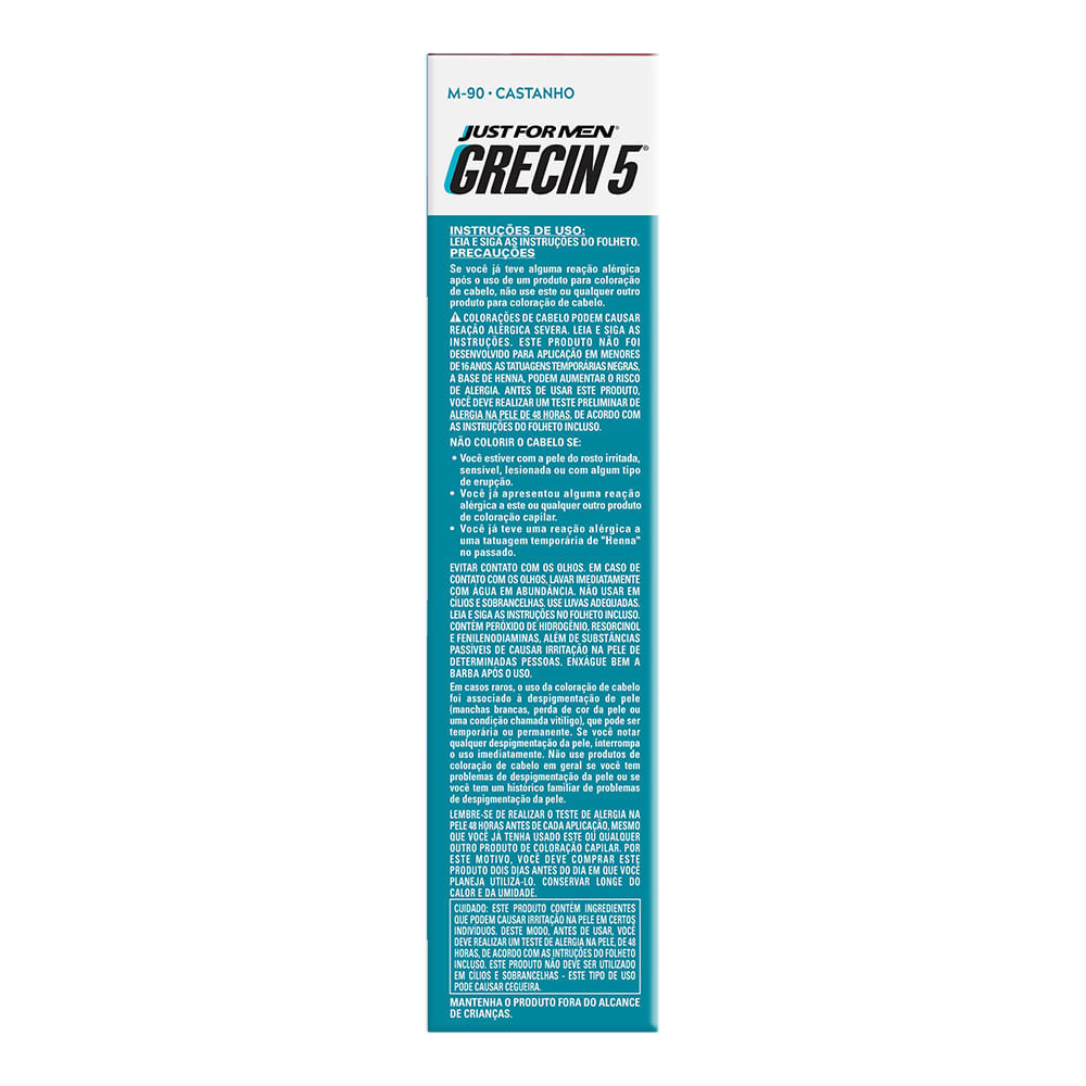 Grecin 5 Barba e Bigode Gel Tonalizante Castanho