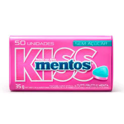 Pastilha Mentos Kiss Zero Açúcar Tutti Frutti e Menta 35g - Perfetti