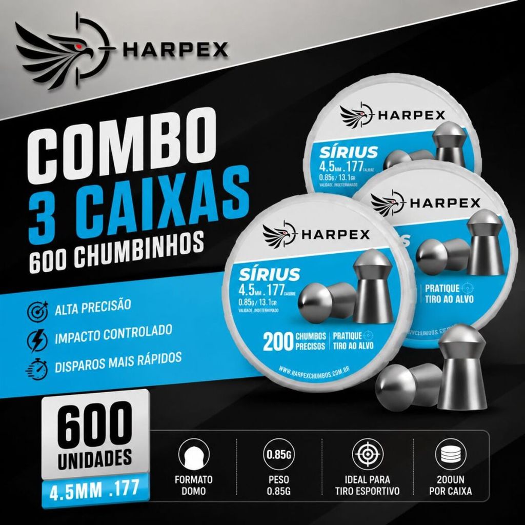 KIT Harpex 4,5mm Sirius 600un Domo