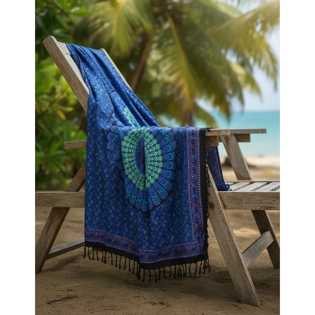 Canga De Praia Viscose Estampada Grande Mandala · foto 2