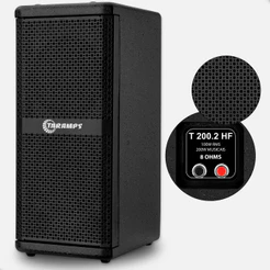 Caixa Acústica Taramps T 200.2 HF 200W 8 Ohms Preta 2 Auto-Falante de 4" Para Ambientes Comerciais e Residenciais