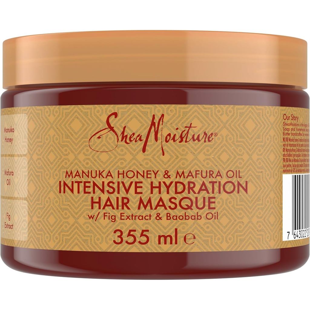 Máscara Capilar SheaMoisture com Mel de Manuka e Óleo de Mafura – Condicionador Profundo Sem Sulfato com Manteiga de Kar