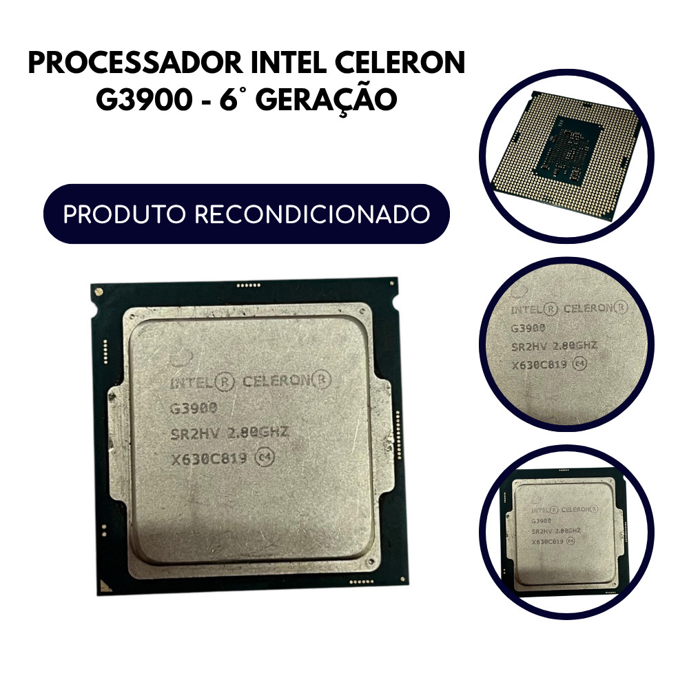 PROCESSADOR INTEL CELERON G3900 - 6° GERAÇÃO