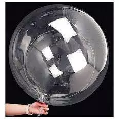 50 Balão Transparente Bubble 18 Pol 45 cms para Aniversário e Decoração de Festa