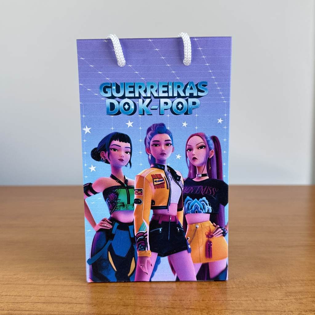 Sacolinhas Surpresa Personalizada Guerreiras do K-POP (Huntrix) – PEGUE E MONTE | Lembrancinha para Aniversário