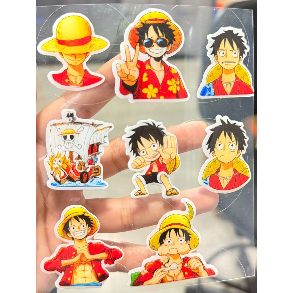 Cartela Adesivo Resinado Stickers Resinado:ONE PIECE