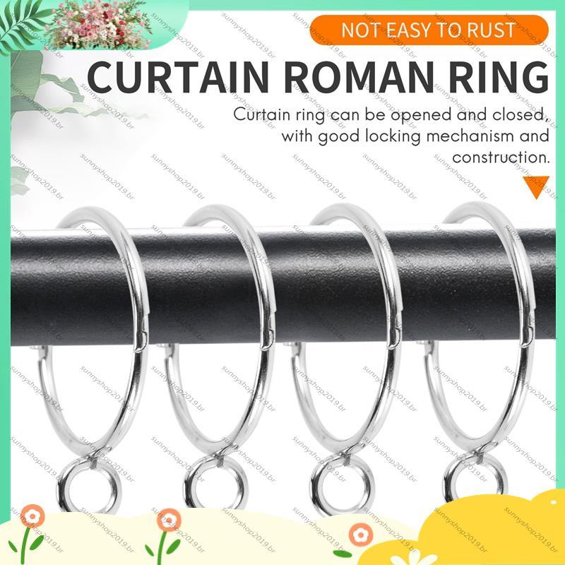 [Bestseller S] 20 Peças De Anéis De Cortina Prateados Que Podem Ser Abertos E Fechados De Metal À Prova De Ferrugem Com 