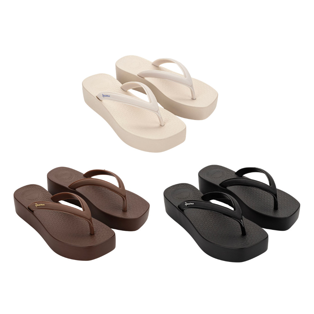 Chinelo Feminino Ipanema Pluma Up Flat Dedo Plataforma