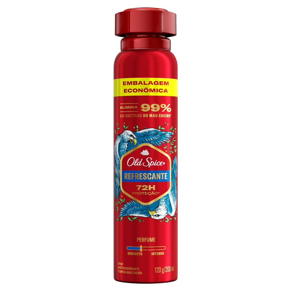 Desodorante Spray Antitranspirante Aerosol Pegador Old Spice Refrescante 48h 200ml