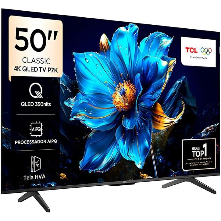 Smart Tv 50" TCL 4K UHD QLED 50p7k Google Tv AiPQ Google Assistente 3 HDMI Bivolt — R$ 1.199,00 em Shopee