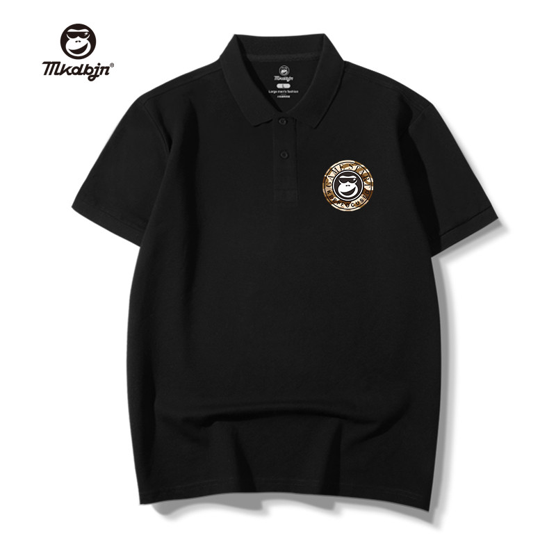Camisa Polo masculina Plus Size gordura de manga curta camiseta solta Street Wear gordura Casual cara gordo lapela camis