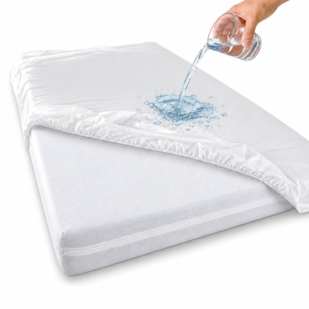 Lençol Solteiro Impermeável Capa Plástica Proteção Colchão Branco Liso Acamado Vapt Vupt 190x20x90