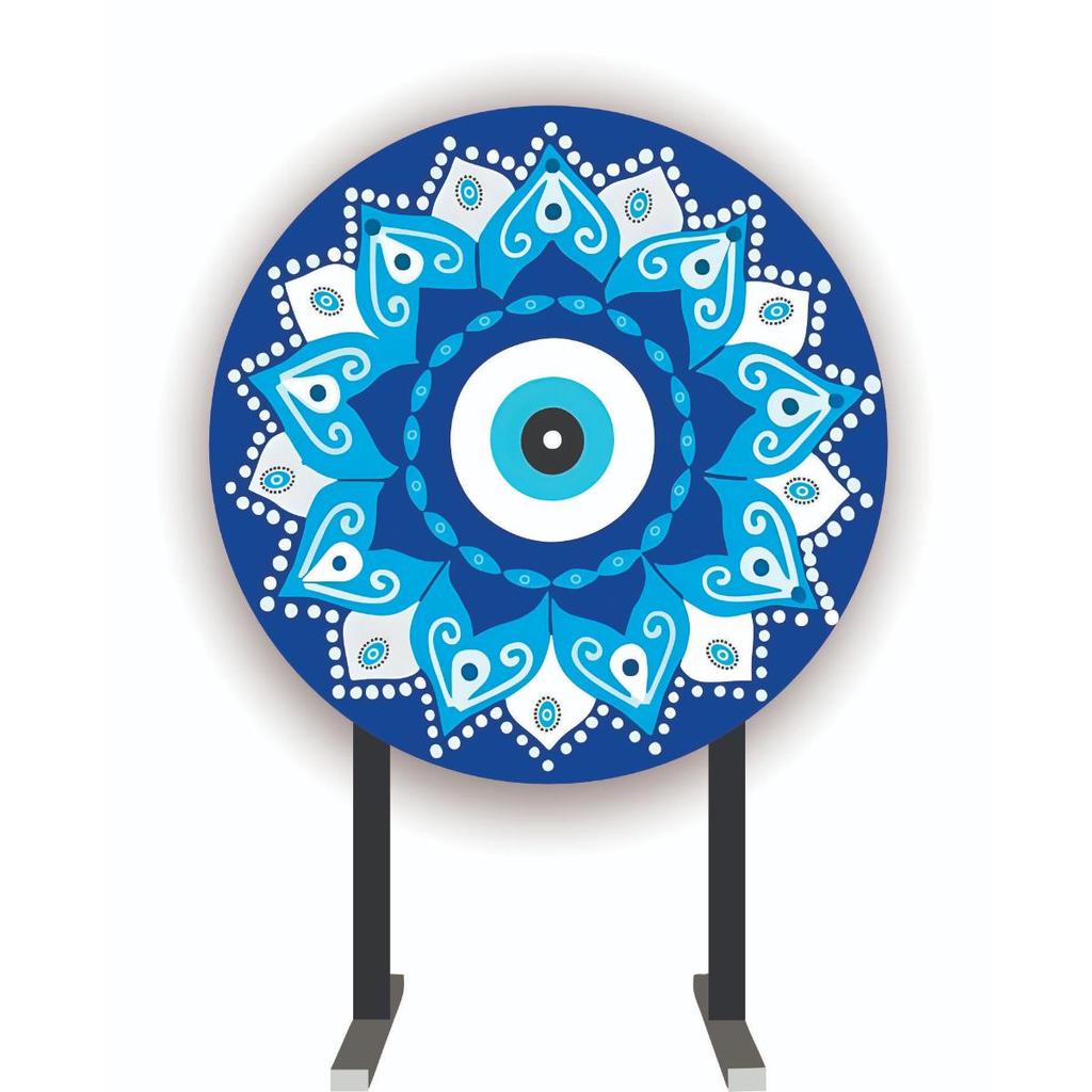Painel redondo capa 150 x 150 - OLHO GREGO MANDALA