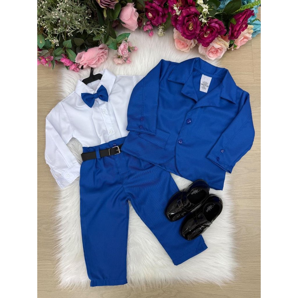 CLAU Conjunto Social Miss Cherry Jorge Terno Azul Royal