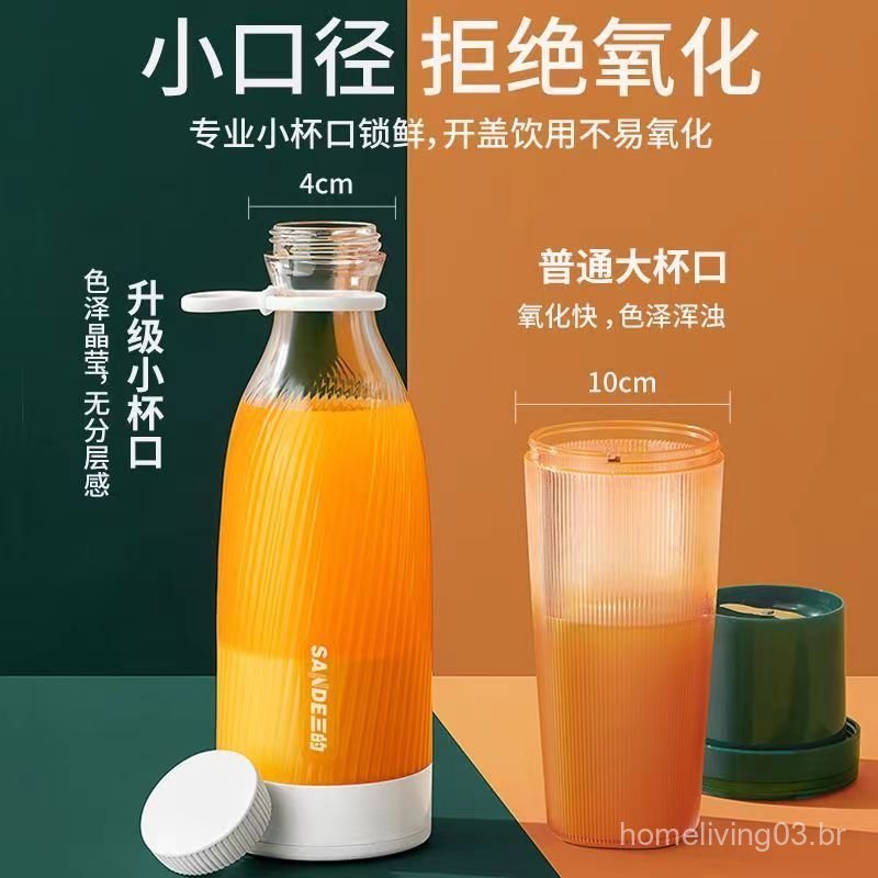 Liquidificador Portátil Recarregável, Copo Pequeno para Sucos, Mini Liquidificador Multifuncional para Uso Doméstico RBE