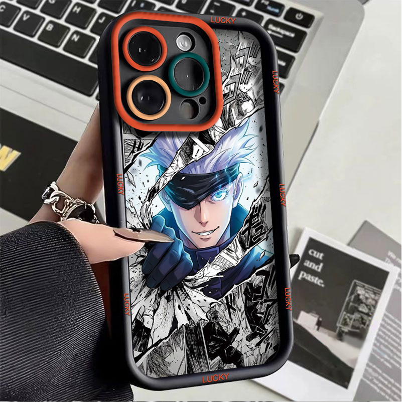 Gojo Satoru Capinha Capa de silicone Anti-impacto para Samsung A15 A72 A05S A54 S21 S22 S23 S24 S25 FE ULTRA