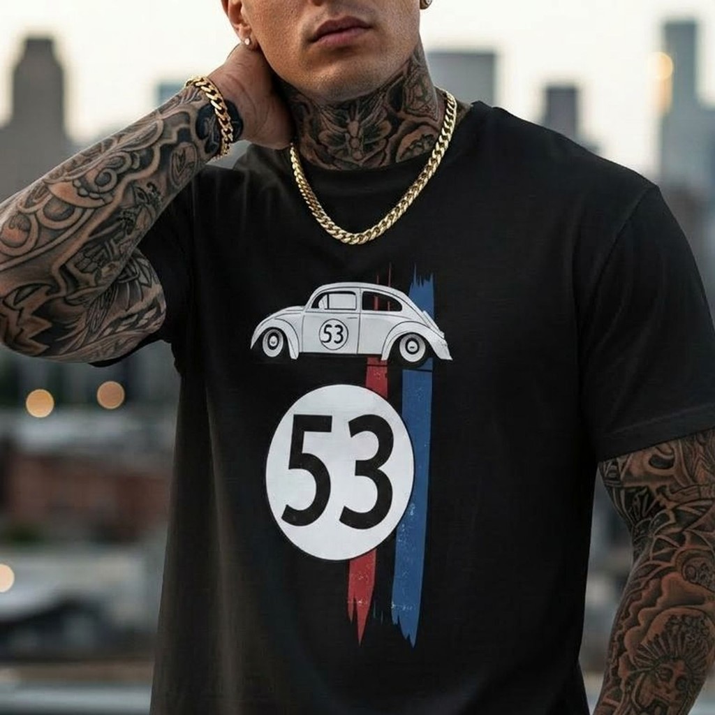 Camiseta Básica Casual Masculina Estampada Fusca Carro Estiloso Premium Academia Treino Presente