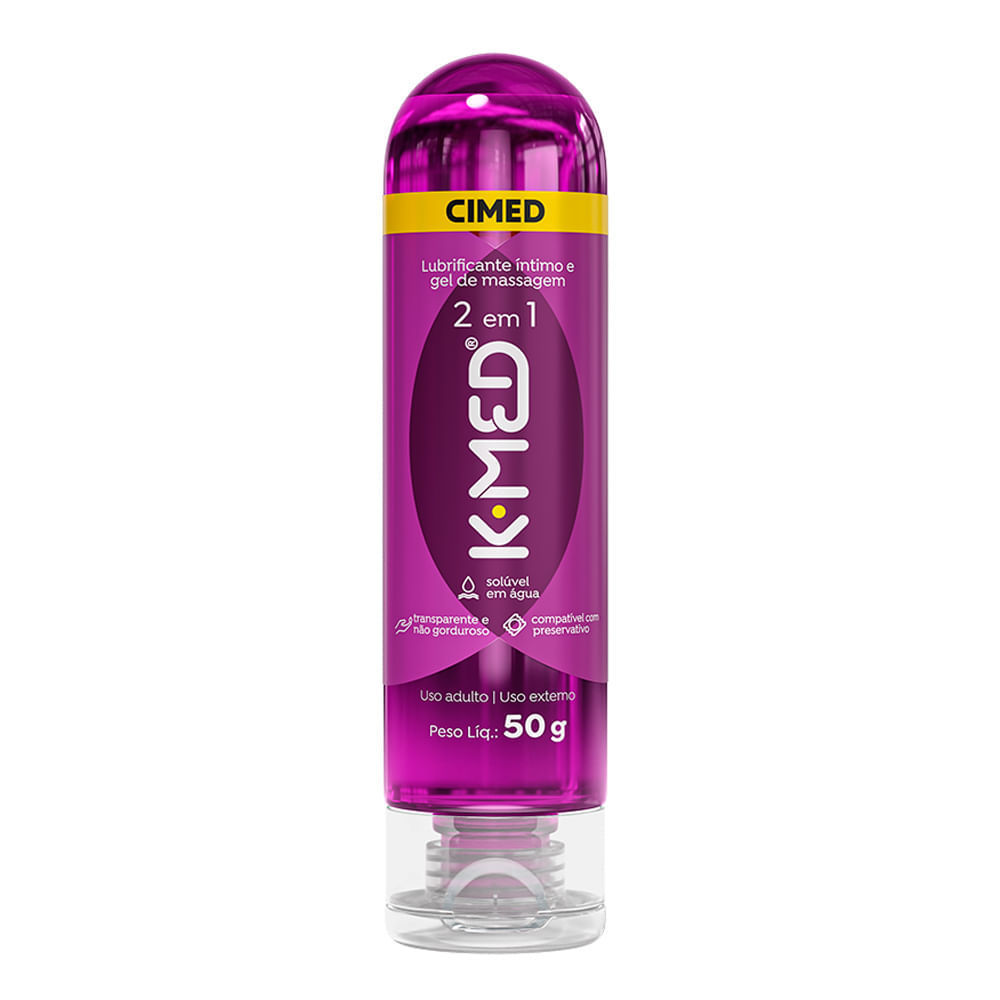 Gel Lubrificante Íntimo e Gel de Massagem K-Med 2 em 1 50g