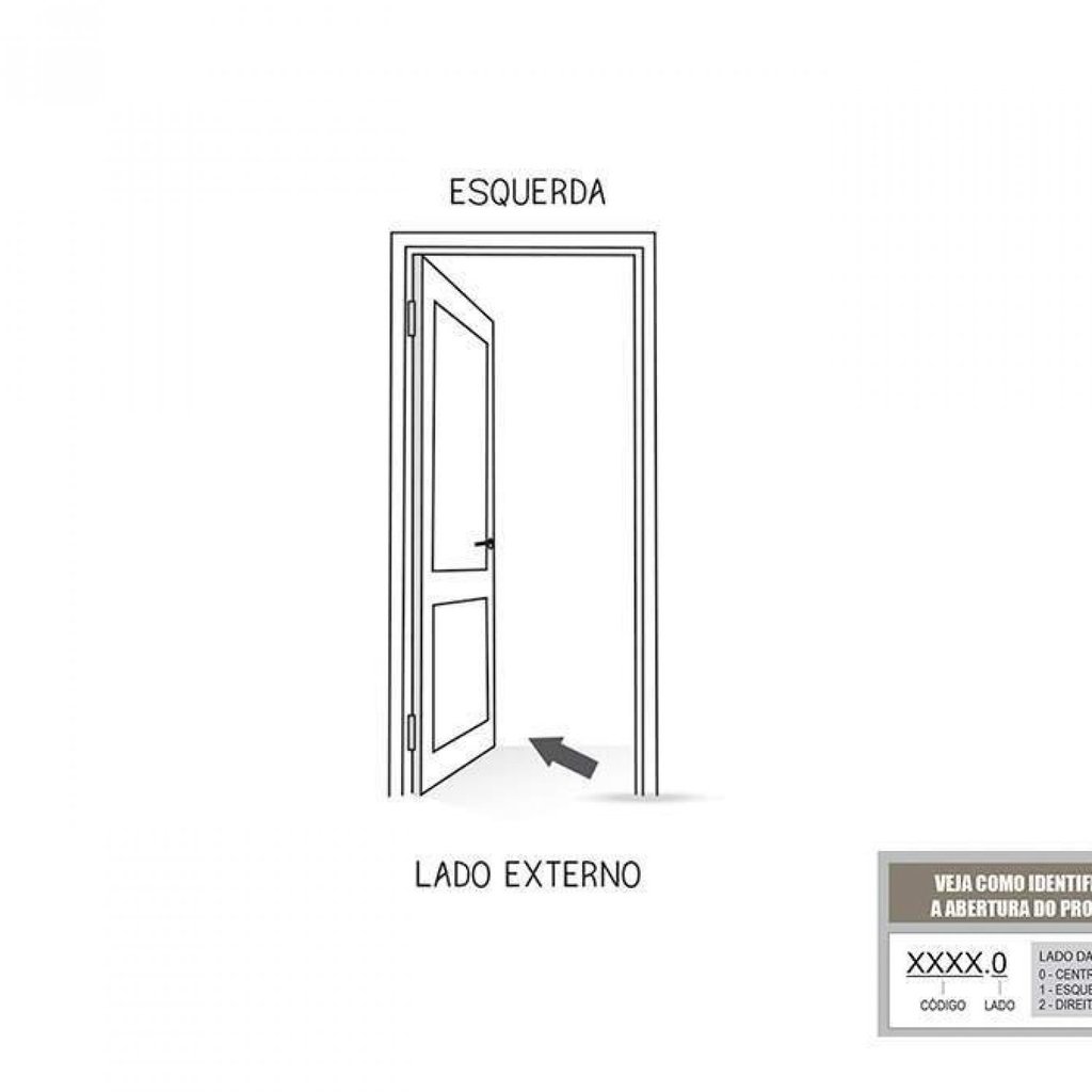 Porta de Aço de Giro Laminada 215x60cm Riobras Branco