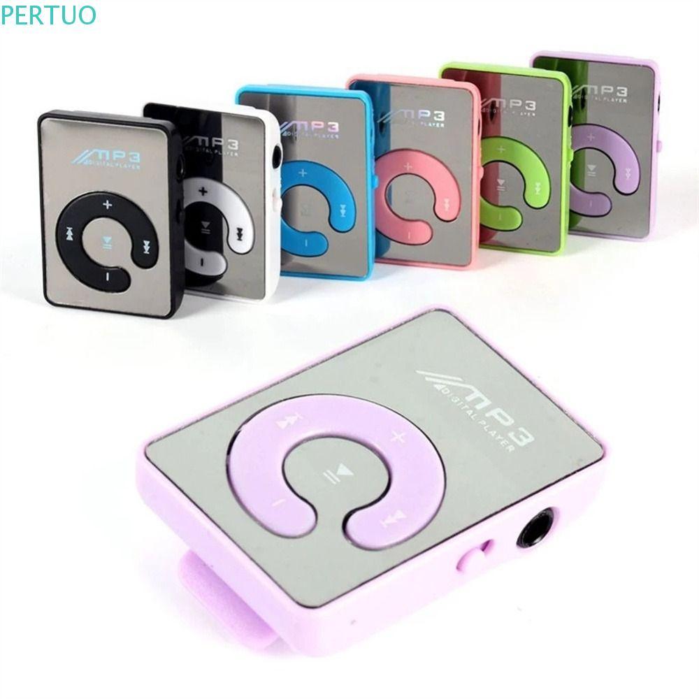 PERTUO MP3 Music Player Estudante Moda Esporte Alto-Falante Media Esportes Correndo U Disk MP3