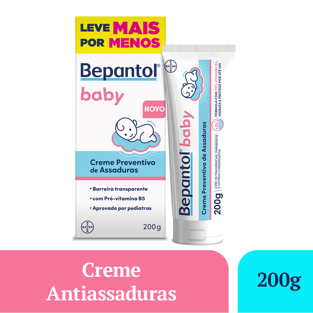 Imagem Creme Pomada de Assadura  Lanolina e Vit B5 200g Bepantol 