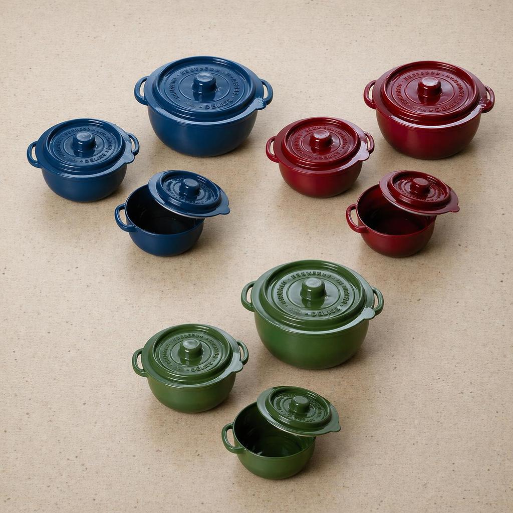 Kit 3 Potes Panelinhas Herméticas Redondas Mini Caçarola Ramekin Plástico Supreme Plasútil