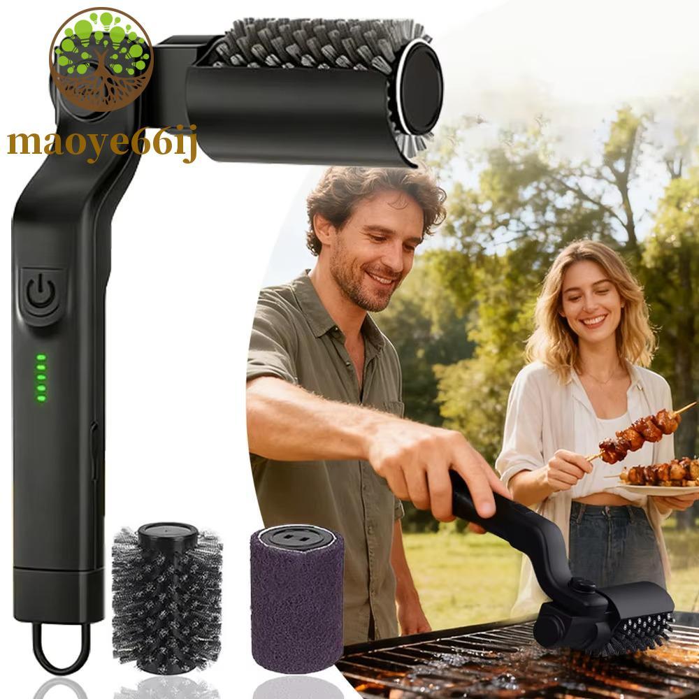 Escova Rotativa Elétrica Para Grelha MAOYE66 , De Limpeza Churrasco Com Ângulo Ajustável Sem Fio , Recarregável