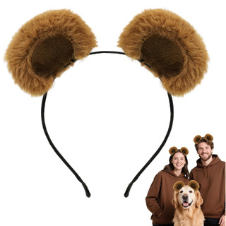 Tiara Feminina, ou Tiara com Orelhas de Esquilo, Tiara Fofa para Cuidar dos Cabelos, Adequada para Fantasia de Urso, Ace