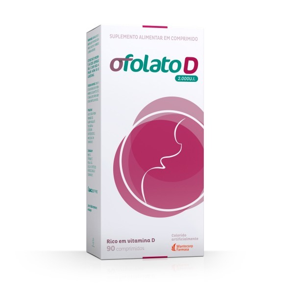 Metilfolato + Vitamina D 2000UI Ofolato para Gestantes 90 comprimidos