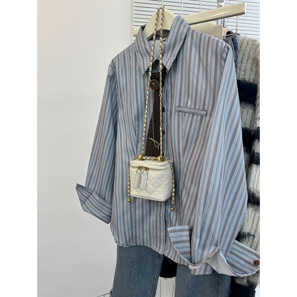 Merad camisa de manga comprida feminina primavera outono 2026 novo estilo interior estilo ocidental reduzindo a idade el
