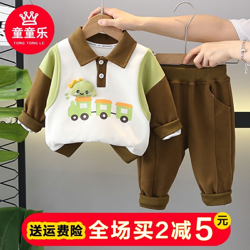 Menino bebê moda camisa polo primavera terno do bebê crianças dos desenhos animados moletom crianças primavera outono ro