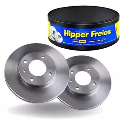 Par Disco Freio Dianteiro Voyage 2009 ate 2013 4 FUROS VENTILADO Hipper Freios