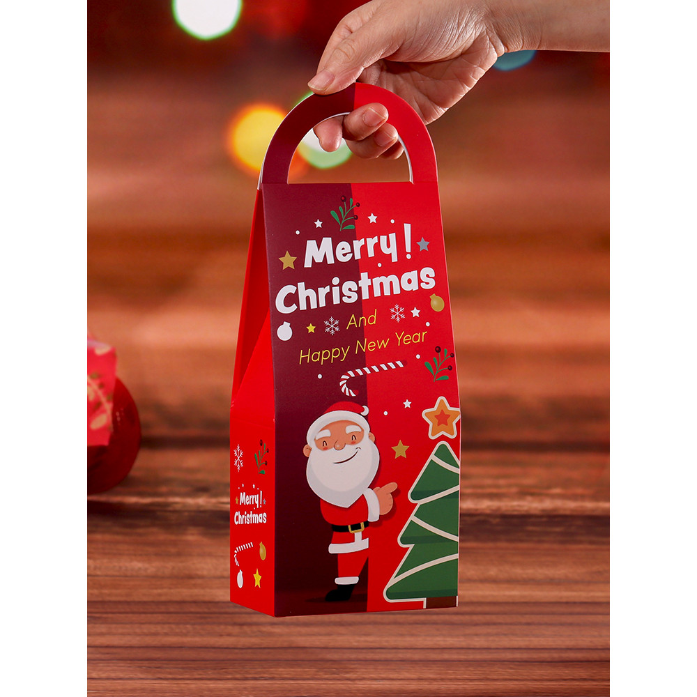 Natal portátil companheiro caixa de presente doces caixa de presente Chocolate Nougat festa crianças presente caixa de p