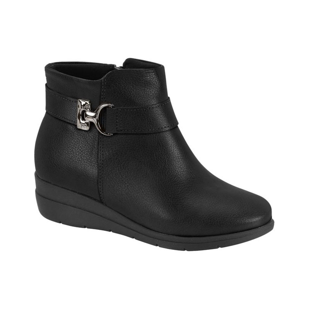 Bota Feminina Modare Ultraconforto Cano Curto Salto Anabela Baixo Original · foto 2