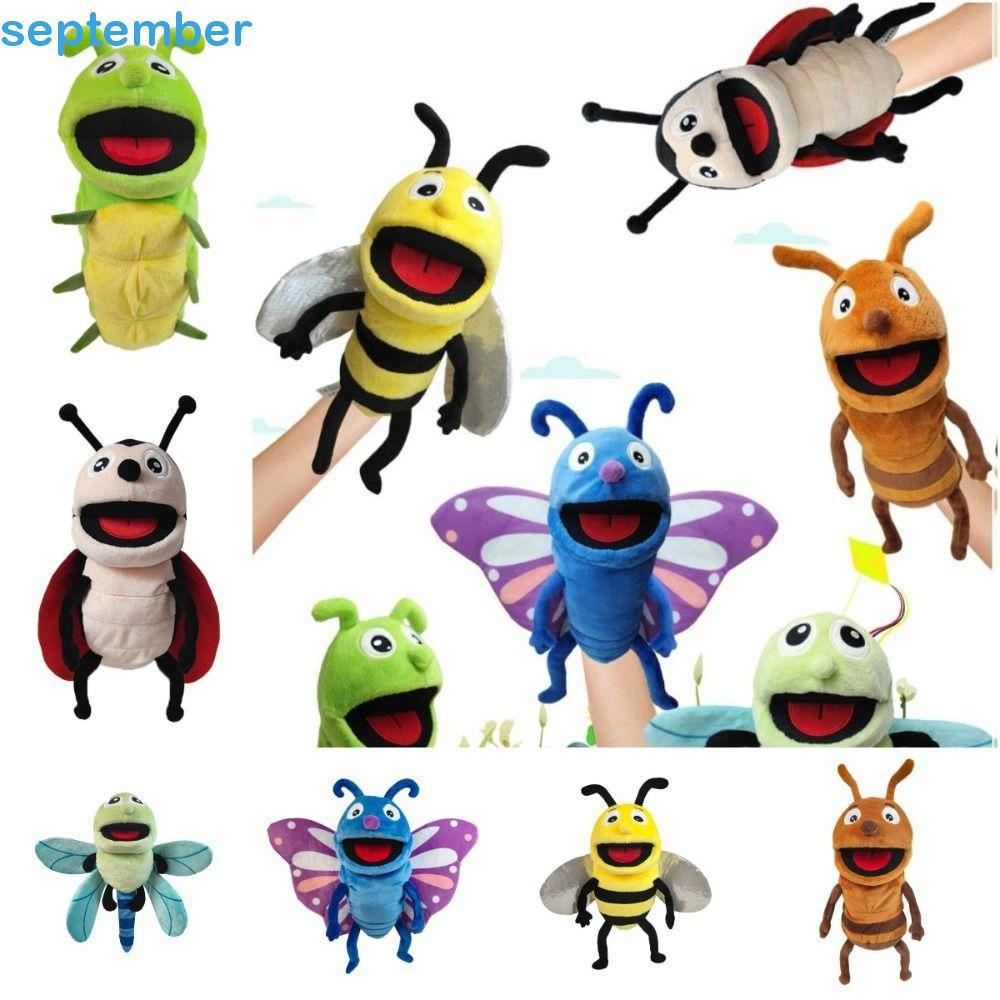 Setembrob Fantoche De Mão De Inseto Animal , Abelhas De Pelúcia Brinquedos Sensoriais Libélulas , Joaninhas