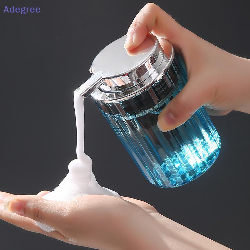 Adegree 300ml Mãos Espuma Dispensador De Sabão Para Banheiro Líquido Mousse Garrafa Recarregável Cozinha Push-Tipo Prato