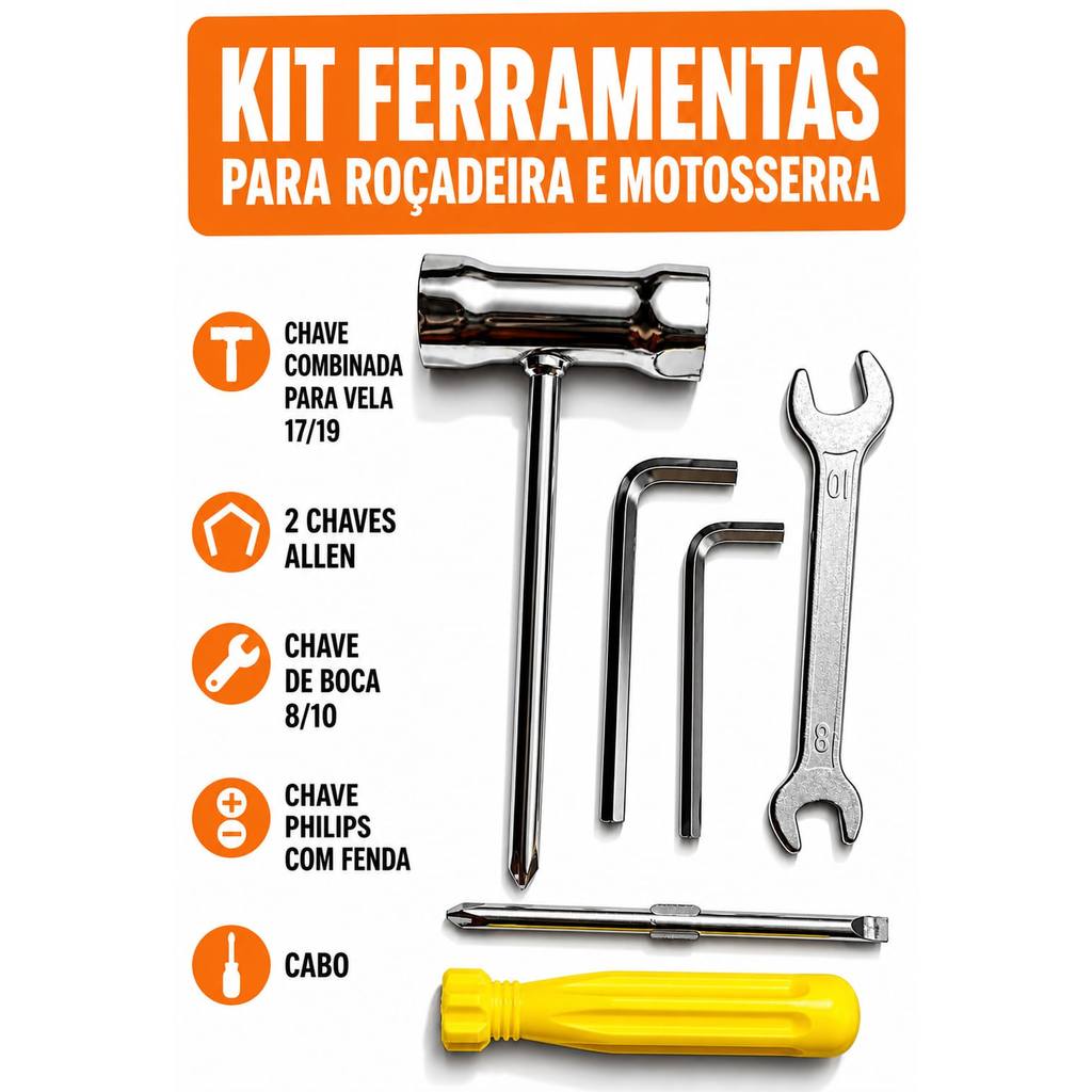 Kit Ferramentas para Roçadeiras e motoserras gasolina