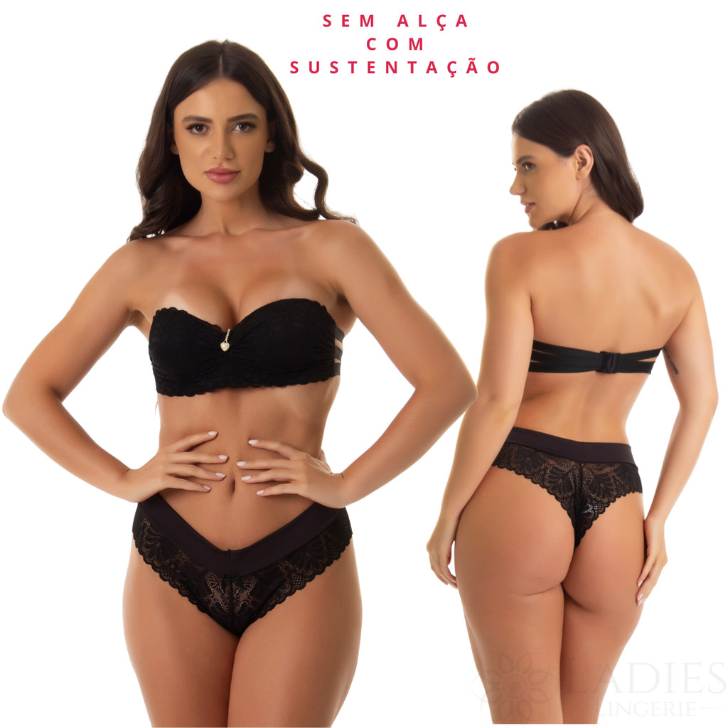Conjunto Lingerie Maia Sutian Tomara Que Caia Calcinha Fio Conforto
