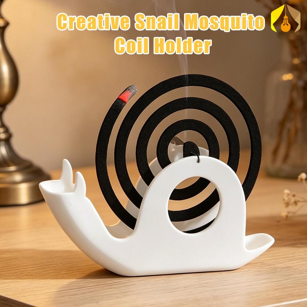 Rack De Bobina De Mosquito Com Design De Caracol-Bandeja À Prova De Fogo PP Resistente Ao Calor-Suporte De Incenso Para