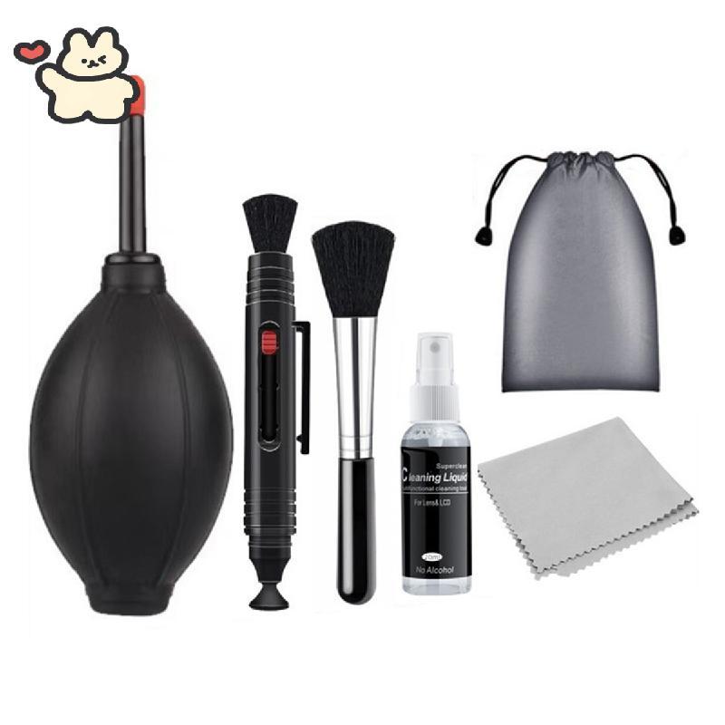 Kit De Limpeza De Câmera 5 Em 1 , Ferramentas Profissionais Lentes Com Soprador De Ar , Caneta , Escova , Líquido E Pano
