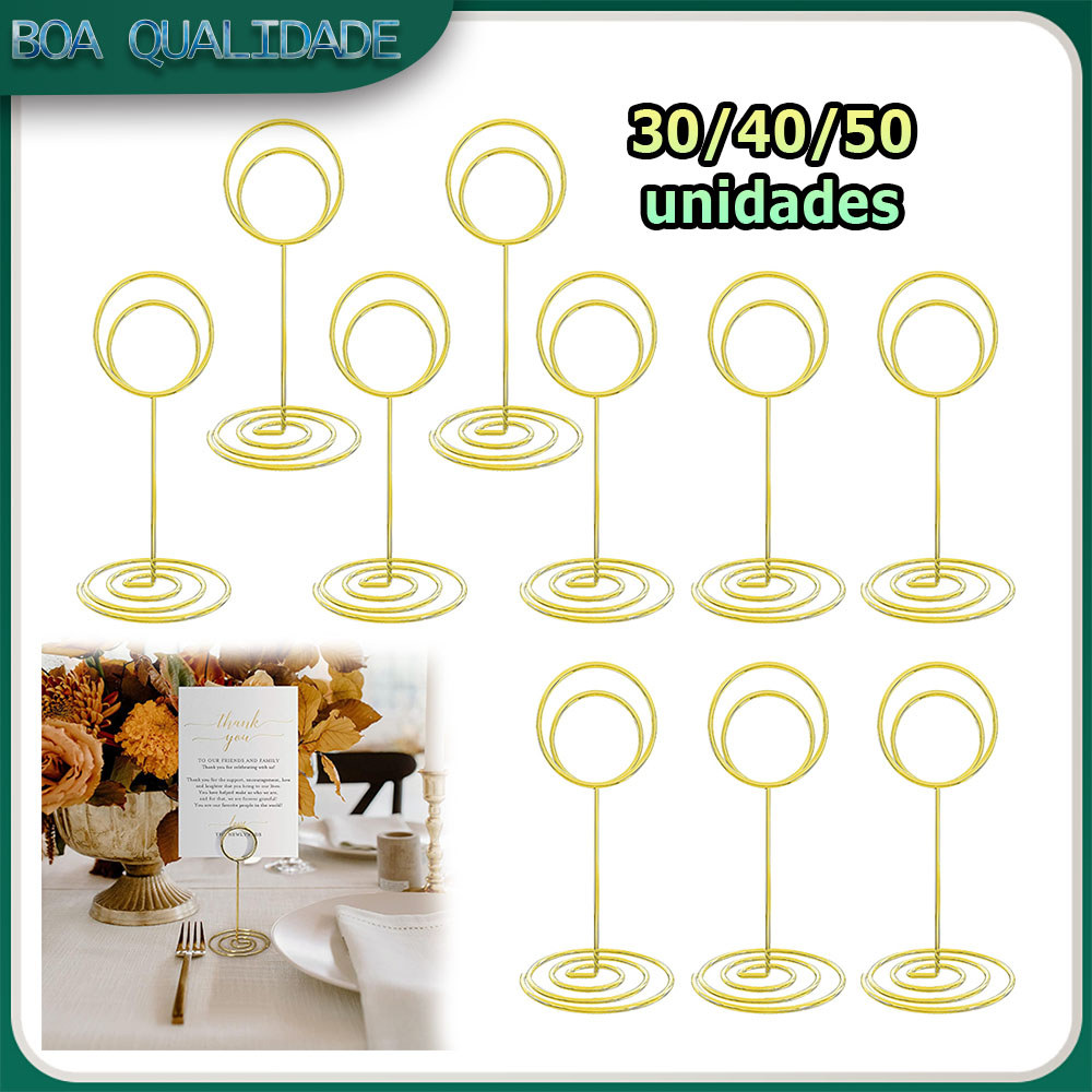 30/40/50 Número de mesa porta-cartão de lugar etiqueta de prato e suporte para cardápio porta-retrato decorações festas