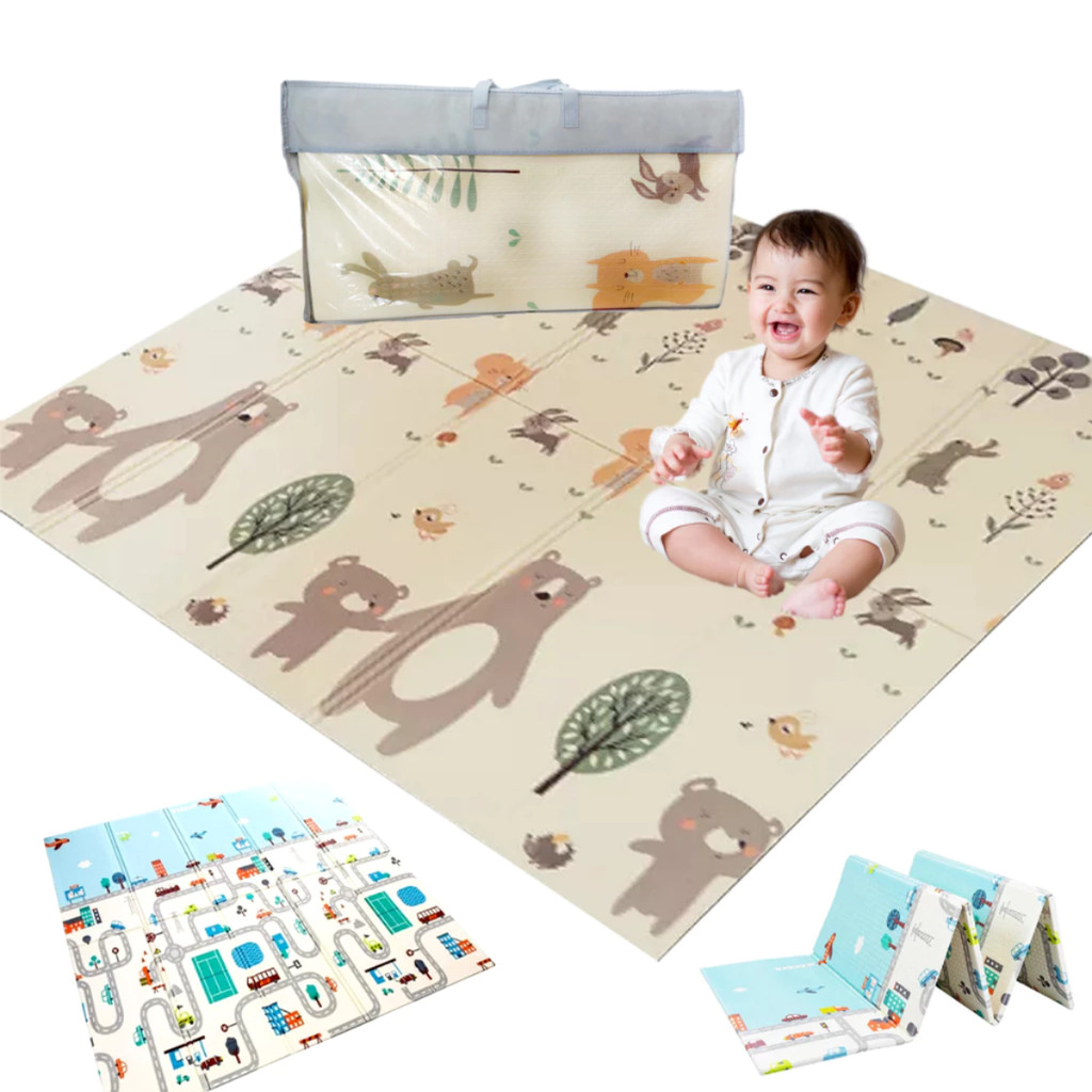 Tapete Infantil Dobrável EVA Impermeável Bebê Engatinhar Atividades Macio 180x120