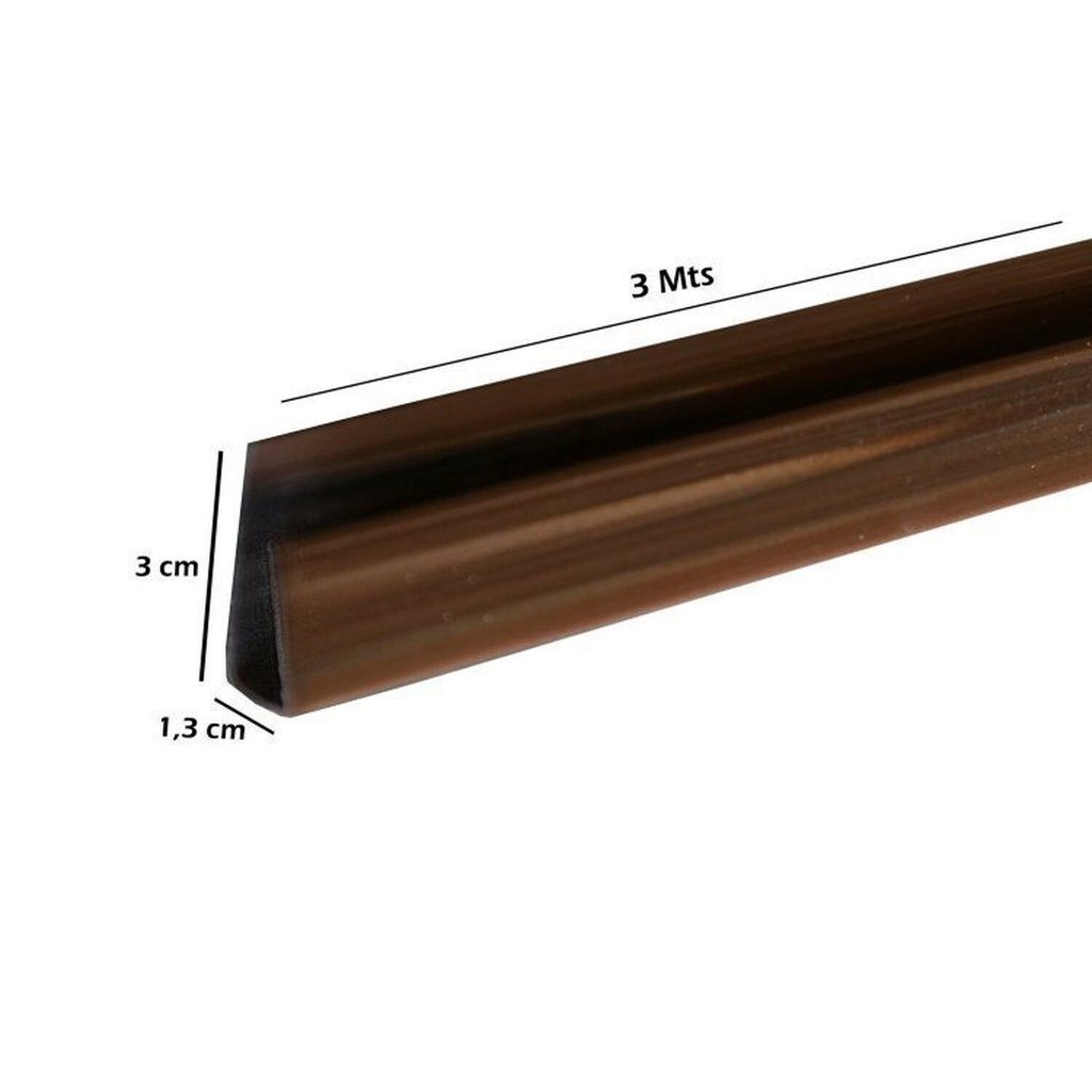 Kit 150m de Acabamento Perfil "U" p/Forro PVC 3CMX3M Marrom/Mogno Bariri Mogno · foto 2