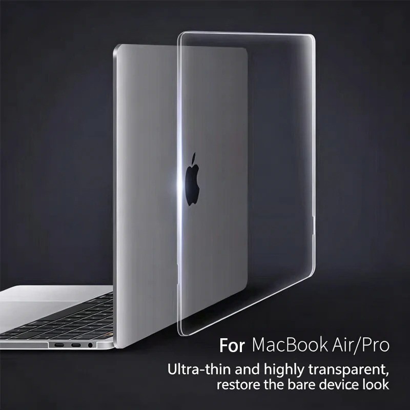 Capa Case para MacBook Air 13 15 Pro 14 Transparente Brilhante Resistente Qualidade Premium