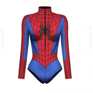 Novo Macacão Super Spider Fato De Aranha Feminino