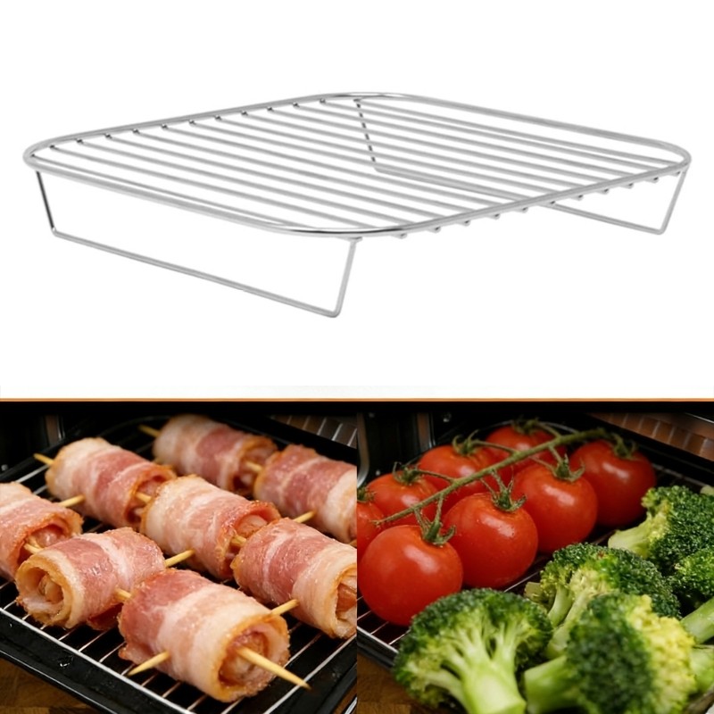 LI * Universals Air Fryers Rack Para SFP701 Grade Cozimento Aço Inoxidável Assar Steamer Grill Racks Bandeja Durad