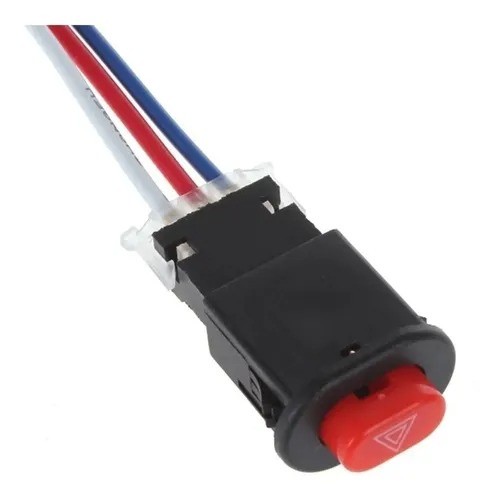 Interruptor Botao Auxiliar Pisca Alerta Moto Carro 3 Fios Modelo Completo — imagem 2 de 2