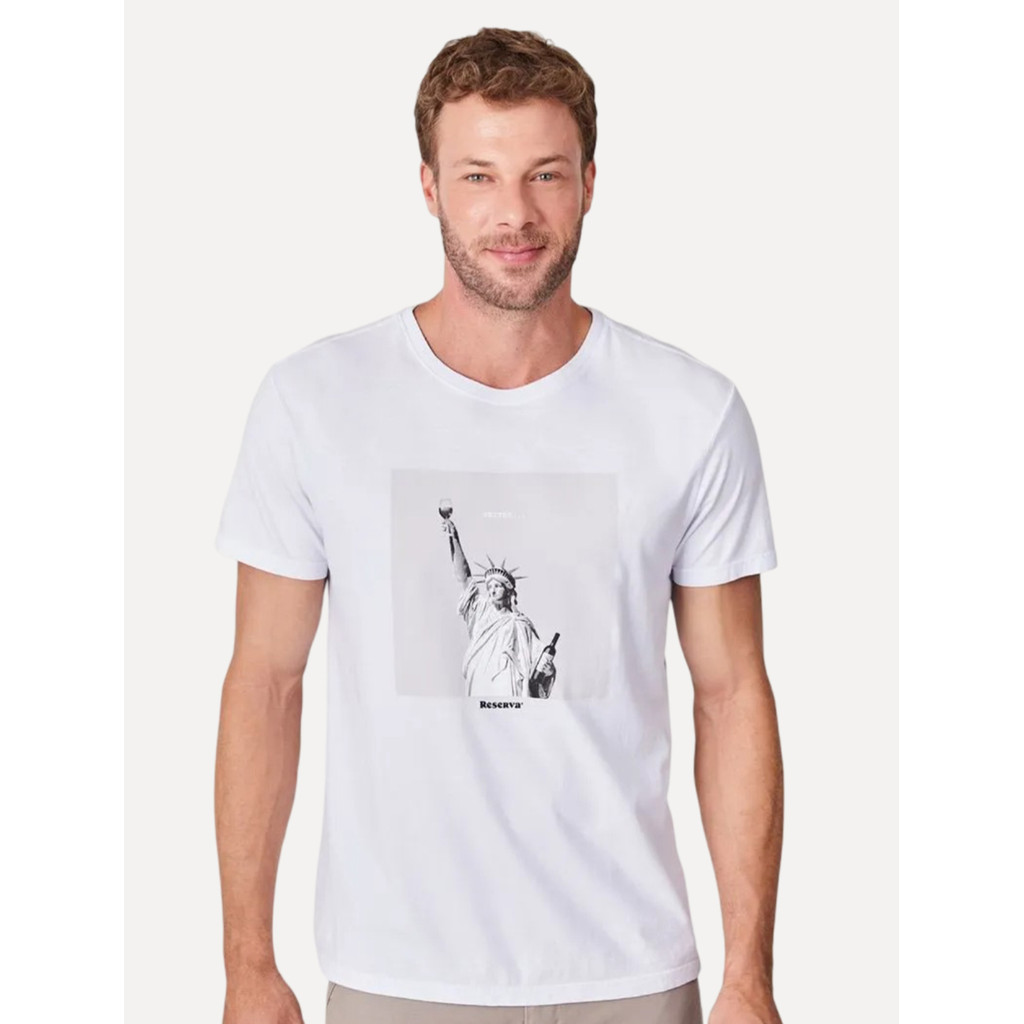 Camiseta Reserva Original Masculina Estampada Sextou NY Branca