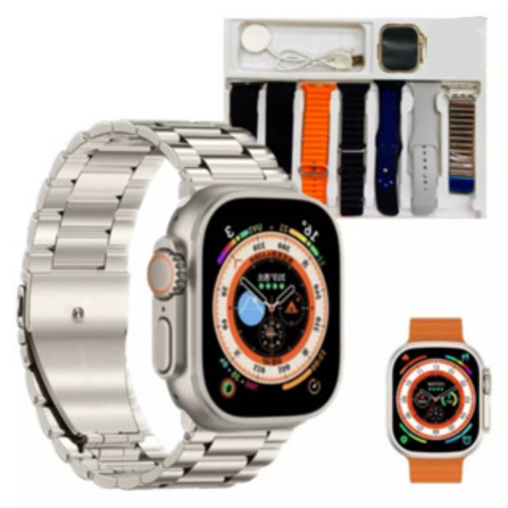 Relogio Smartwatch Inteligente 7 em 1 Serie 9 Ultra Com 7 Pulseiras Original Envio Imediato