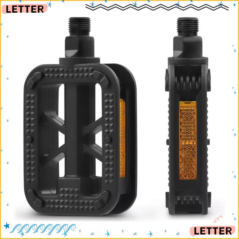 Pedais De Bicicleta Com Letras , Pedal De Estrada Ultraleve De 9'16 MTB , Acessórios Antiderrapantes Para Ciclismo , Pla